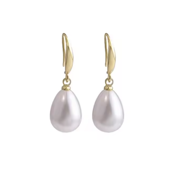 Chloe 18K Gold Sterling Silver Pearl Drop Earrings