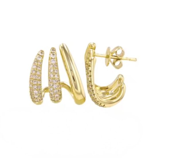 Lexi 16K Gold Pave Cage Earrings