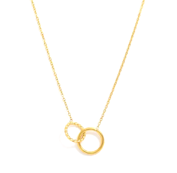 Olivia 18K Gold Interlocking Circle Necklace